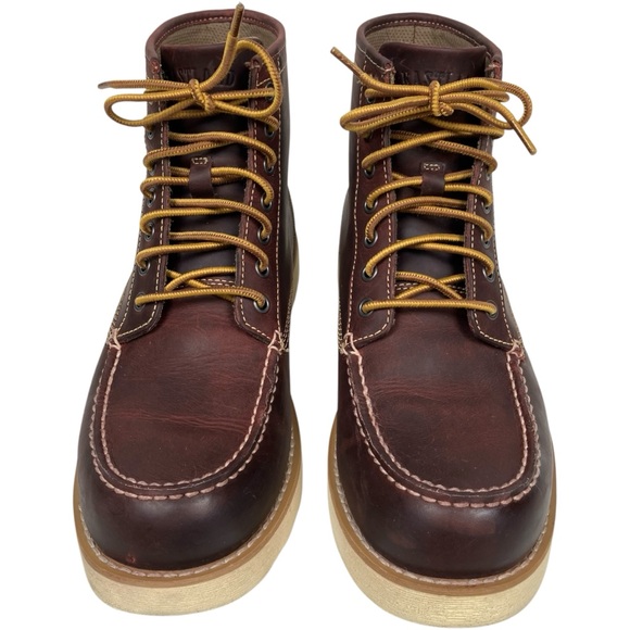 NWOB Eastland Men's Oxblood Leather Lumber Up Moc Toe Boots Size 9.5D - Picture 4 of 16